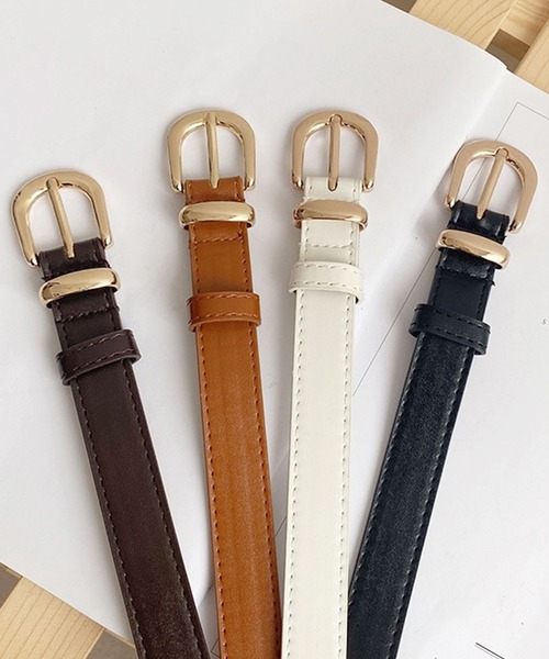 florist（フローリスト）の「定番ボリュームバックル細めレザーベルト（ベルト・レディース・モカ/ブラック/キャメル/ワインレッド・ONESIZE）」の13枚目の写真