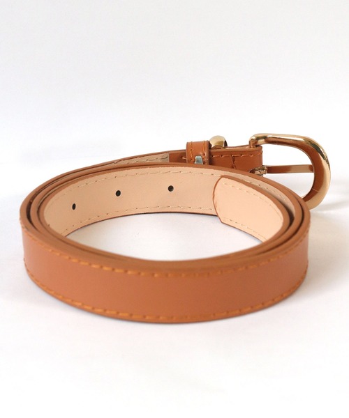 florist（フローリスト）の「定番ボリュームバックル細めレザーベルト（ベルト・レディース・モカ/ブラック/キャメル/ワインレッド・ONESIZE）」の9枚目の写真