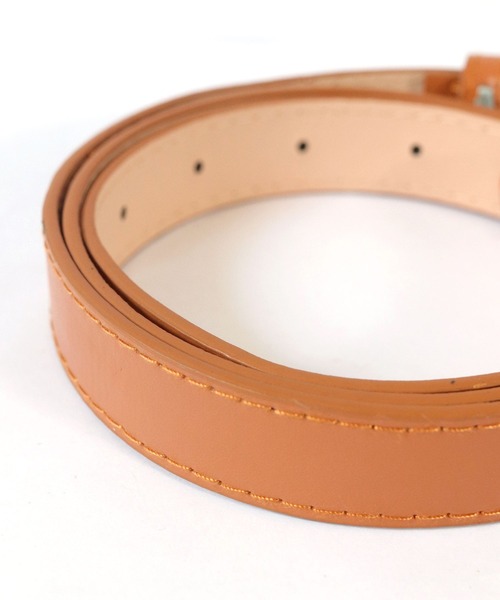 florist（フローリスト）の「定番ボリュームバックル細めレザーベルト（ベルト・レディース・モカ/ブラック/キャメル/ワインレッド・ONESIZE）」の10枚目の写真