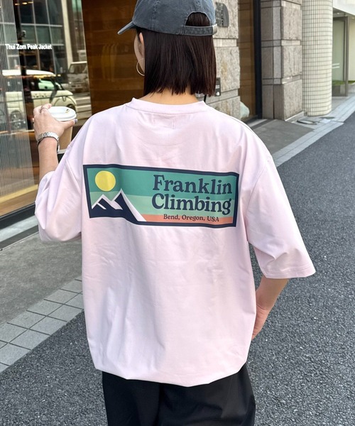 Franklin Climbing（フランクリンクライミング）の「【Franklin Climbing】ユニセックスバックロゴ半袖Tee（Tシャツ/カットソー・メンズ・ホワイト/ブラック/オレンジ/レッド/グレー/ピンク/イエロー・MEDIUM/LARGE/X-LARGE）」の5枚目の写真