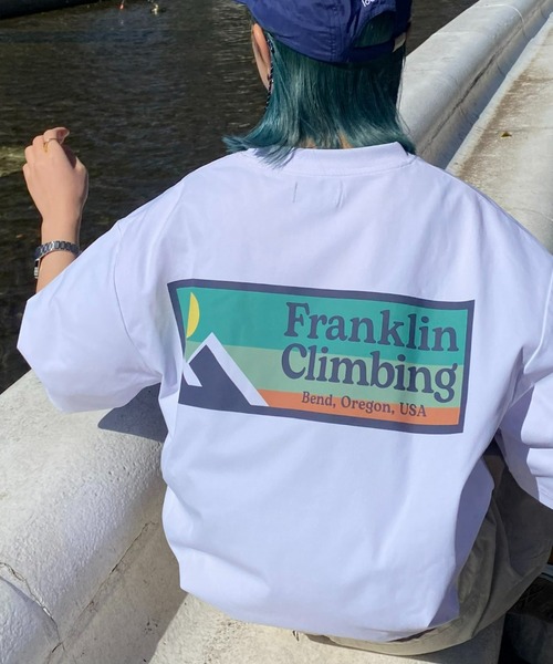 Franklin Climbing(フランクリンクライミング)の「【Franklin Climbing】ユニセックスバックロゴ半袖Tee(Tシャツ/カットソー・メンズ・ホワイト/ブラック/オレンジ/レッド/グレー・MEDIUM/LARGE/X-LARGE)」の6枚目の写真