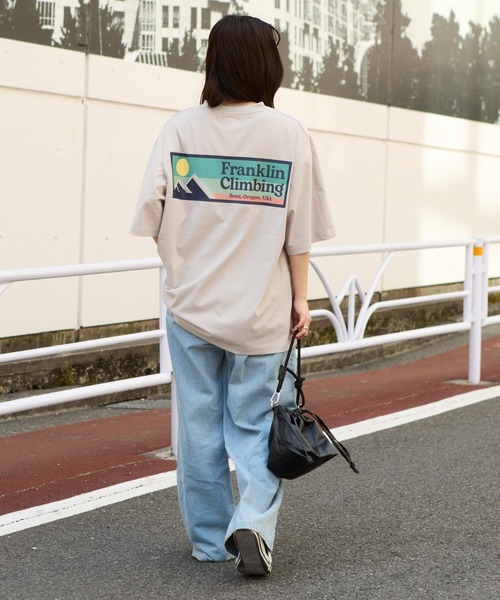 セール】【Franklin Climbing】ユニセックスバックロゴ半袖Tee（T