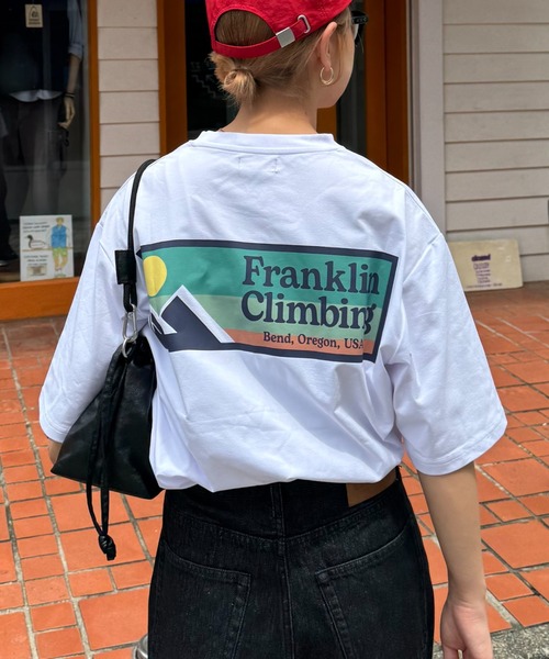 Franklin Climbing】ユニセックスバックロゴ半袖Tee（Tシャツ
