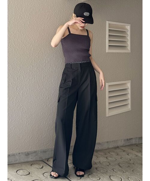 MURUA（ムルーア）の「ダブルウエストワイドパンツ【2WAY】（その他パンツ・レディース・ブラック/グレー/ベージュ・2/1）」の7枚目の写真