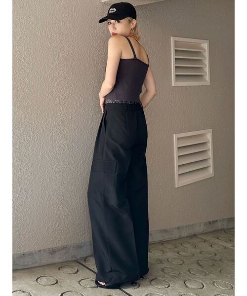 MURUA（ムルーア）の「ダブルウエストワイドパンツ【2WAY】（その他パンツ・レディース・ブラック/グレー/ベージュ・2/1）」の8枚目の写真