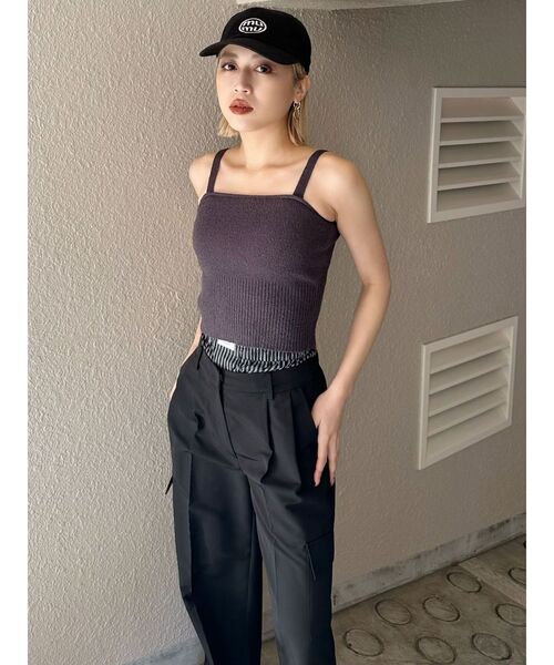 MURUA（ムルーア）の「ダブルウエストワイドパンツ【2WAY】（その他パンツ・レディース・ブラック/グレー/ベージュ・2/1）」の9枚目の写真