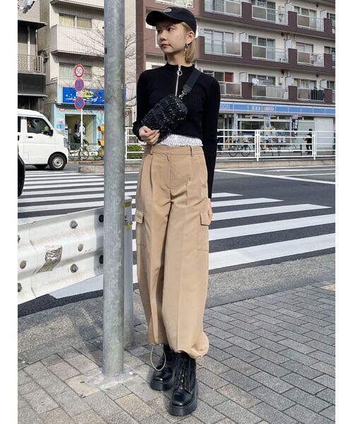 MURUA（ムルーア）の「ダブルウエストワイドパンツ【2WAY】（その他パンツ・レディース・ブラック/グレー/ベージュ・2/1）」の13枚目の写真