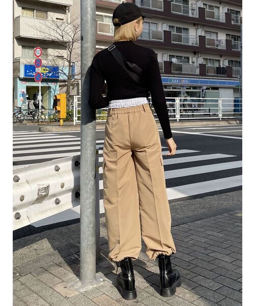 MURUA（ムルーア）の「ダブルウエストワイドパンツ【2WAY】（その他パンツ・レディース・ブラック/グレー/ベージュ・2/1）」の15枚目の写真