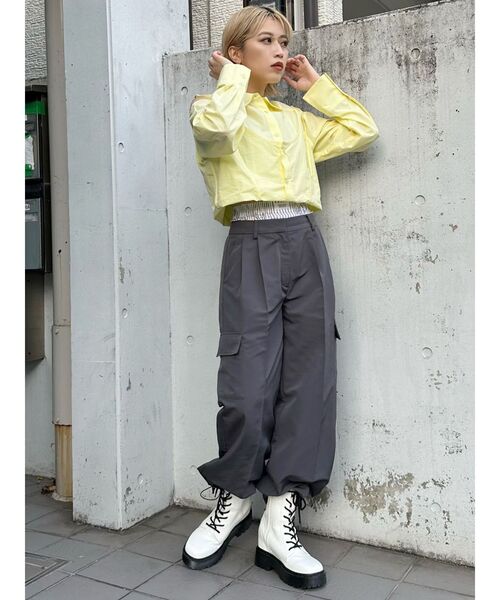 MURUA（ムルーア）の「ダブルウエストワイドパンツ【2WAY】（その他パンツ・レディース・ブラック/グレー/ベージュ・2/1）」の18枚目の写真