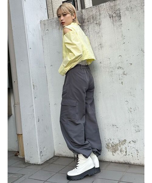 MURUA（ムルーア）の「ダブルウエストワイドパンツ【2WAY】（その他パンツ・レディース・ブラック/グレー/ベージュ・2/1）」の20枚目の写真