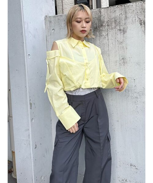 MURUA（ムルーア）の「ダブルウエストワイドパンツ【2WAY】（その他パンツ・レディース・ブラック/グレー/ベージュ・2/1）」の21枚目の写真