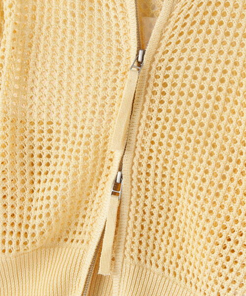 FREE'S MART（フリーズマート）の「◆フロントジップラメメッシュカーディガン（カーディガン/ボレロ・レディース・ブラック/ブルー/イエロー・FREE）」の5枚目の写真