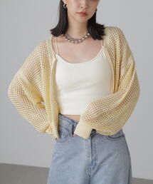 FREE'S MART | ◆フロントジップラメメッシュカーディガン(カーディガン/ボレロ)