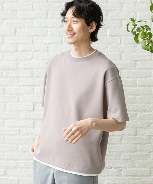 GLOBAL WORK（グローバルワーク）の「ライトクッションCOOLレイヤー/半袖/986743（Tシャツ/カットソー・メンズ・ダークブルー/グリーン/ライトベージュ/チャコールグレー/グレー/ブラック/ライトブルー・LARGE/X-LARGE/SMALL/MEDIUM）」の4枚目の写真