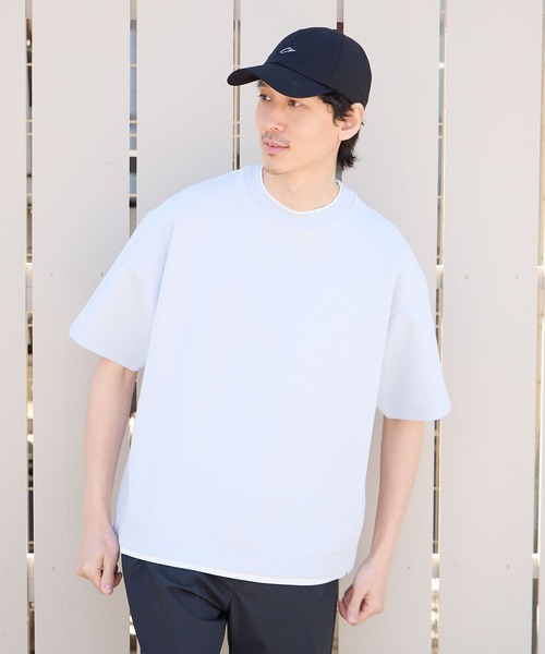 GLOBAL WORK（グローバルワーク）の「ライトクッションCOOLレイヤー/半袖/986743（Tシャツ/カットソー・メンズ・ダークブルー/グリーン/ライトベージュ/チャコールグレー/グレー/ブラック/ライトブルー・LARGE/X-LARGE/SMALL/MEDIUM）」の10枚目の写真