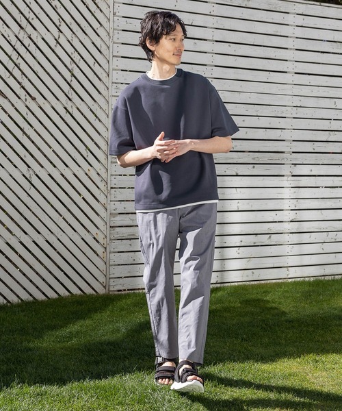 GLOBAL WORK（グローバルワーク）の「ライトクッションCOOLレイヤー/半袖/986743（Tシャツ/カットソー・メンズ・ダークブルー/グリーン/ライトベージュ/チャコールグレー/グレー/ブラック/ライトブルー・LARGE/X-LARGE/SMALL/MEDIUM）」の12枚目の写真