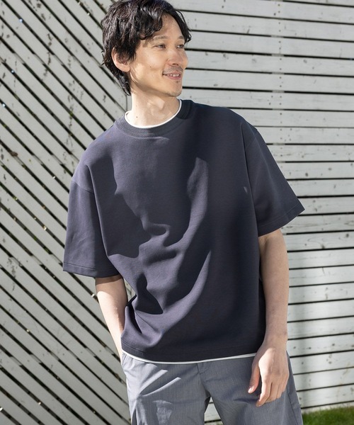 GLOBAL WORK（グローバルワーク）の「ライトクッションCOOLレイヤー/半袖/986743（Tシャツ/カットソー・メンズ・ダークブルー/グリーン/ライトベージュ/チャコールグレー/グレー/ブラック/ライトブルー・LARGE/X-LARGE/SMALL/MEDIUM）」の15枚目の写真