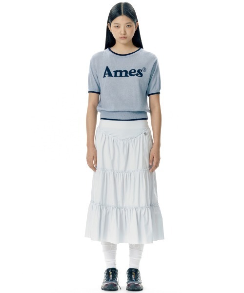AMESWORLDWIDE（アメスワールドワイド）の「A'GEM/9 × .kom 『韓国ブランドセレクト/韓国ブランドセレクト』 BASIC LOGO KNIT/ロゴニット①（ニット/セーター・メンズ・ブルー/アイボリー/ネイビー・FREE）」の11枚目の写真