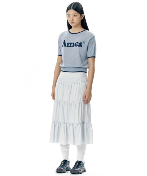 AMESWORLDWIDE（アメスワールドワイド）の「A'GEM/9 × .kom 『韓国ブランドセレクト/韓国ブランドセレクト』 BASIC LOGO KNIT/ロゴニット①（ニット/セーター・メンズ・ブルー/アイボリー/ネイビー・FREE）」の12枚目の写真