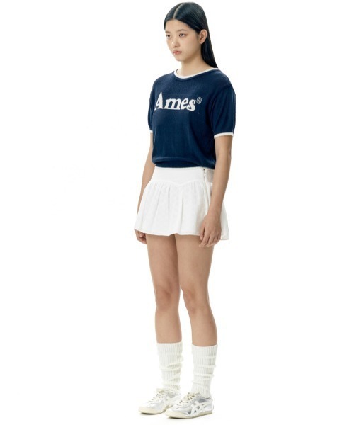 AMESWORLDWIDE（アメスワールドワイド）の「A'GEM/9 × .kom 『韓国ブランドセレクト/韓国ブランドセレクト』 BASIC LOGO KNIT/ロゴニット①（ニット/セーター・メンズ・ブルー/アイボリー/ネイビー・FREE）」の8枚目の写真