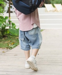 William&Beta（ウィリアムアンドベター）の「ニット切り替えデニムハーフパンツ（デニムパンツ）」