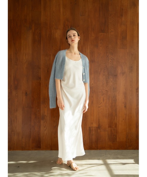 LIBJOIE（リブジョア）の「シルキードレープキャミソールワンピース（ワンピース・レディース・ブラック/ホワイト/ピンク・S/M）」の21枚目の写真