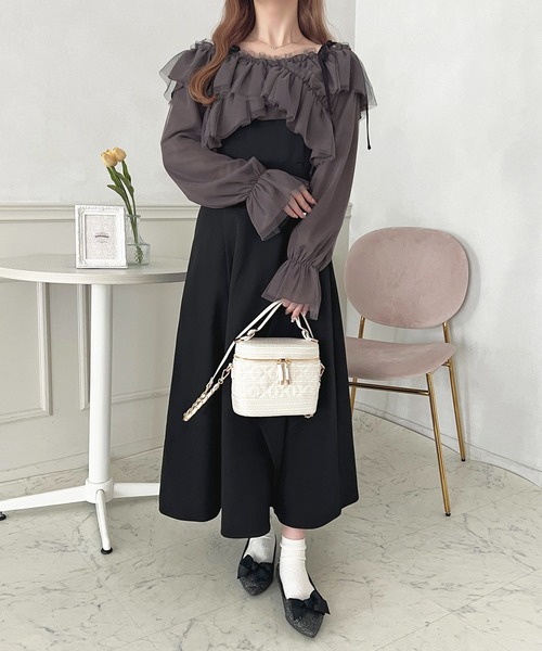 apres jour(アプレジュール)の「チュールクロスブラウス【ZOZOTOWN限定アイテム】(シャツ/ブラウス・レディース・ピンク/チャコールグレー/アイボリー・X-LARGE/フリー)」の14枚目の写真