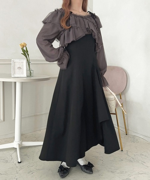 apres jour(アプレジュール)の「チュールクロスブラウス【ZOZOTOWN限定アイテム】(シャツ/ブラウス・レディース・ピンク/チャコールグレー/アイボリー・X-LARGE/フリー)」の15枚目の写真