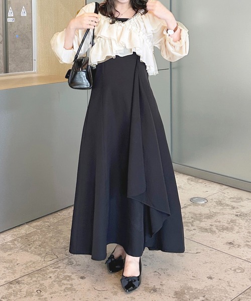 apres jour(アプレジュール)の「チュールクロスブラウス【ZOZOTOWN限定アイテム】(シャツ/ブラウス・レディース・ピンク/チャコールグレー/アイボリー・X-LARGE/フリー)」の5枚目の写真