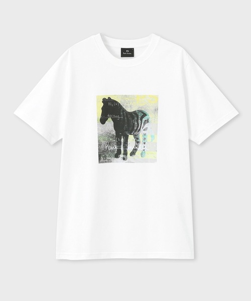 【セール】'Zebra Square' Tシャツ / 142565 011R（Tシャツ/カットソー）｜PS Paul Smith（ピーエスポールスミス）