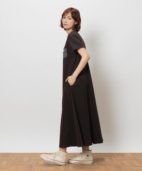Lee(リー)の「Lee(リー)デニムポケットワンピース(Tシャツ/カットソー・レディース・ブラック・M/L/XL)」の12枚目の写真