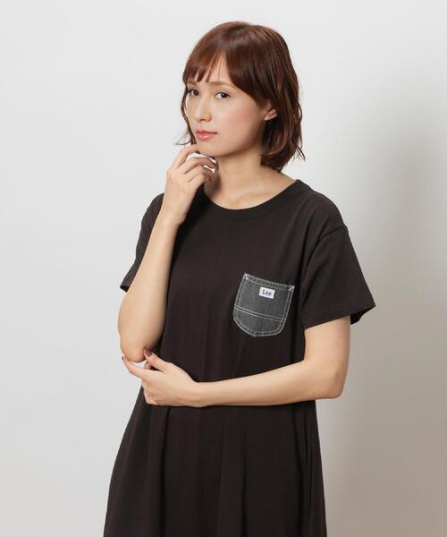 Lee(リー)の「Lee(リー)デニムポケットワンピース(Tシャツ/カットソー・レディース・ブラック・M/L/XL)」の15枚目の写真