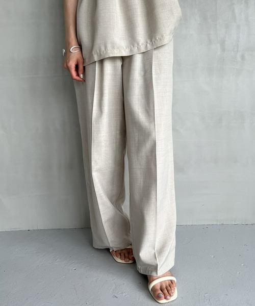 Olu.（オルドット）の「リネンライクタックパンツ（その他パンツ・レディース・ベージュ/ブラウン・FREE）」の2枚目の写真