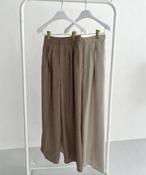 Olu.（オルドット）の「リネンライクタックパンツ（その他パンツ・レディース・ベージュ/ブラウン・FREE）」の6枚目の写真