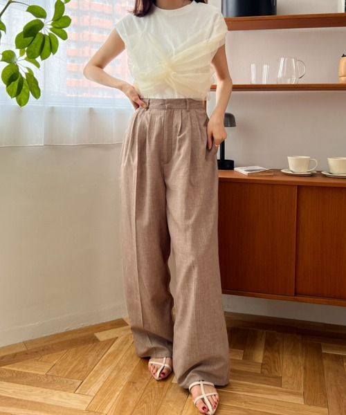 リネンライクタックパンツ（その他パンツ）｜Olu.（オルドット