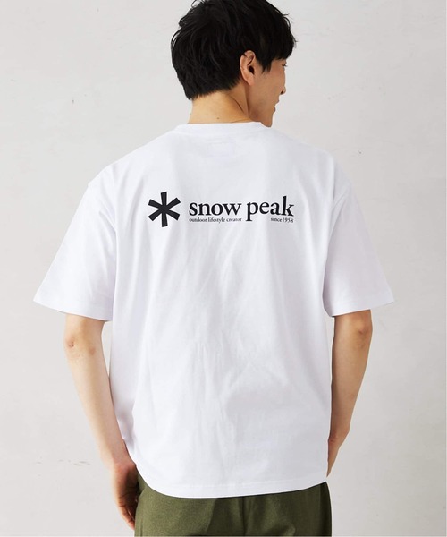 Snow Peak（スノーピーク）の「《追加》SNOWPEAK / スノーピーク 別注 ロゴプリント Tシャツ（Tシャツ/カットソー・メンズ・ホワイト/グリーン/アイボリー・MEDIUM/SMALL/LARGE）」の4枚目の写真