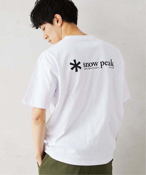Snow Peak（スノーピーク）の「《追加》SNOWPEAK / スノーピーク 別注 ロゴプリント Tシャツ（Tシャツ/カットソー・メンズ・ホワイト/グリーン/アイボリー・MEDIUM/SMALL/LARGE）」の5枚目の写真