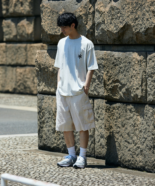 Snow Peak（スノーピーク）の「《追加》SNOWPEAK / スノーピーク 別注 ロゴプリント Tシャツ（Tシャツ/カットソー・メンズ・ホワイト/グリーン/アイボリー・MEDIUM/SMALL/LARGE）」の7枚目の写真