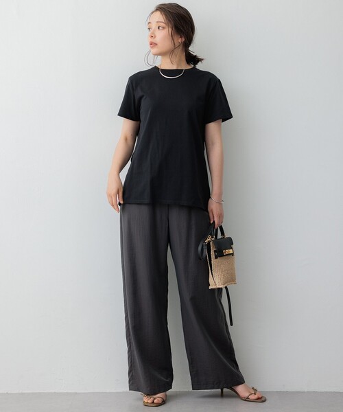 23区（ニジュウサンク）の「【SLOW/一部店舗限定】MVSコットン バックデザイン Tシャツ（Tシャツ/カットソー・レディース・ブラック系/グレー系/ホワイト系・38）」の8枚目の写真