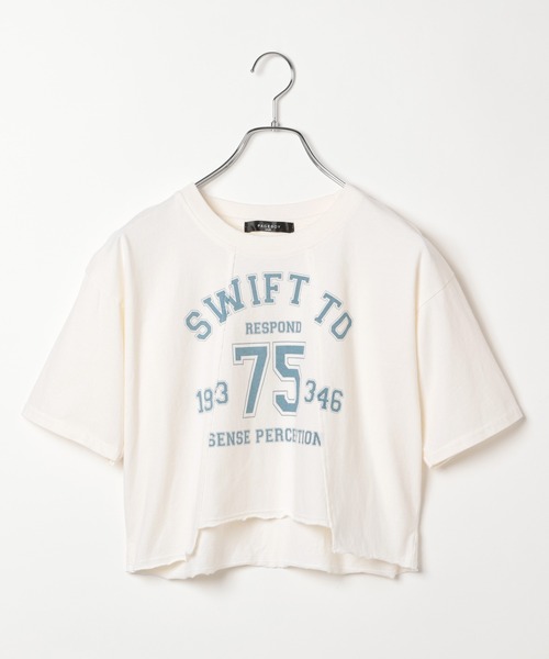 PAGEBOY（ページボーイ）の「リメイクライクカレッジショート（Tシャツ/カットソー・レディース・オフホワイト/チェリーピンク/ブラック・FREE）」の17枚目の写真