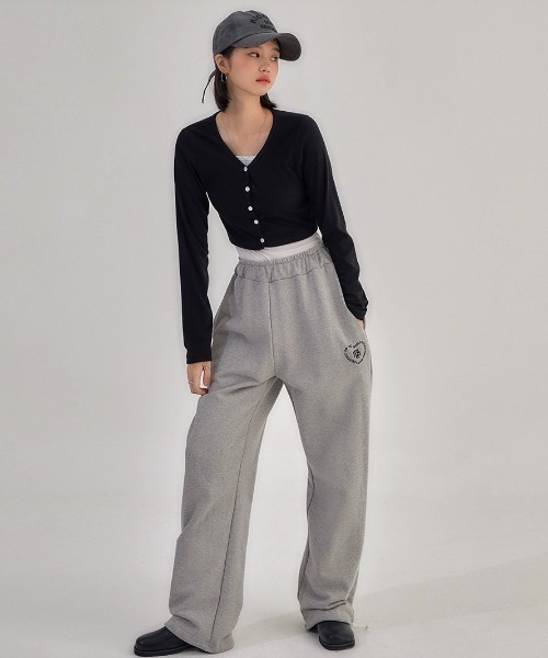 muahmuah(ムーアムーア)の「A'GEM/9 × .kom『muah muah/ムーアムーア』2WAY WIDE JOGGER PANTS/2WAY ワイドジョガーパンツ(スウェットパンツ・レディース・ブラック/グレー・FREE)」の14枚目の写真