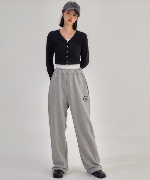 muahmuah(ムーアムーア)の「A'GEM/9 × .kom『muah muah/ムーアムーア』2WAY WIDE JOGGER PANTS/2WAY ワイドジョガーパンツ(スウェットパンツ・レディース・ブラック/グレー・FREE)」の15枚目の写真