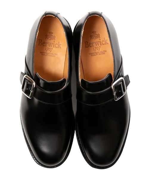 Berwick1707(バーウィック)の「Berwick バーウィック モンクストラップ 3520 ダイナイト ソール(ドレスシューズ・メンズ・ブラック/ダークブラウン・5.5/6/6.5/7/7.5/8/8.5/5)」の5枚目の写真