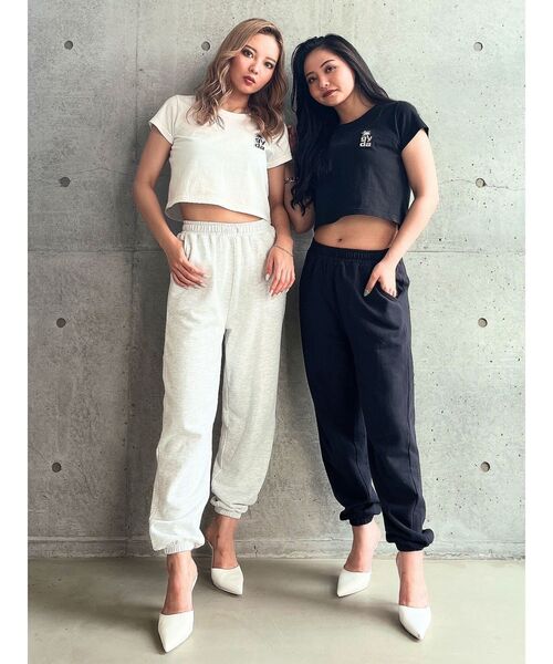 GYDA（ジェイダ）の「PalmTree Square gyda ワッペンショートトップス（Tシャツ/カットソー・レディース・ブラック/オフホワイト/グリーン/レッド・FREE）」の7枚目の写真