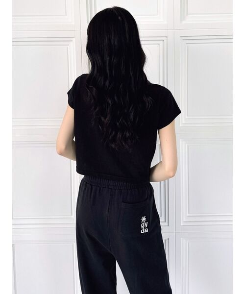 GYDA（ジェイダ）の「PalmTree Square gyda ワッペンショートトップス（Tシャツ/カットソー・レディース・ブラック/オフホワイト/グリーン/レッド・FREE）」の20枚目の写真