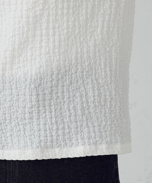 COMME CA ISM(コムサイズム)の「シャーリング ボトルネックカットソー(Tシャツ/カットソー・レディース・ホワイト/ブラック・MEDIUM/LARGE)」の8枚目の写真