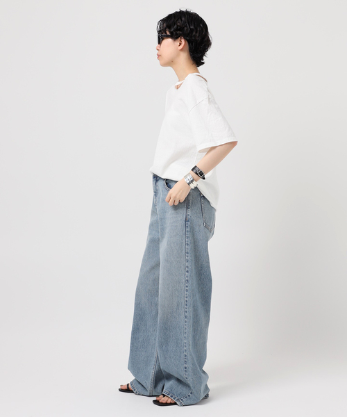 EVERYDAY I LIKE ローライズバギージーンズ ライトブルー 36 M ローライズバギージーンズ（デニムパンツ）｜EVERYDAY I LIKE