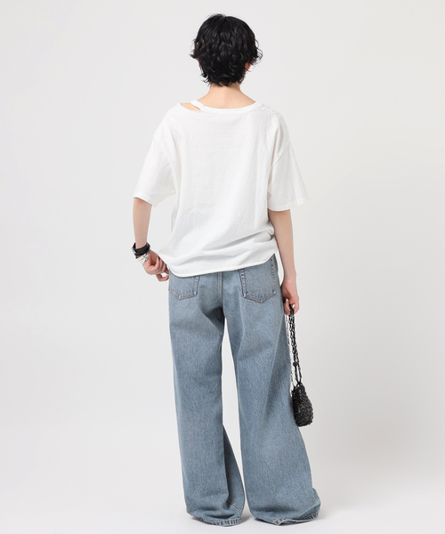 EVERYDAY I LIKE.（エヴリディアイライク）の「ローライズバギージーンズ（デニムパンツ・レディース・エメラルドブルー/チャコールグレー・34/36/38）」の7枚目の写真