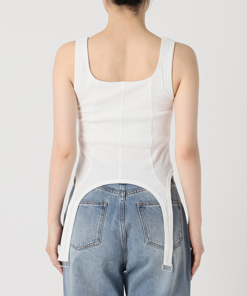 Oriens JOURNAL STANDARD(オリエンス ジャーナルスタンダード)の「《追加》ガーターデザインタンクトップ(タンクトップ・レディース・ブラック/ホワイト・FREE)」の16枚目の写真