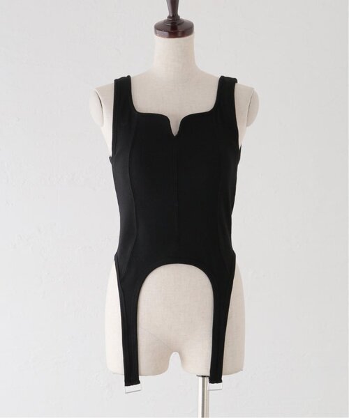 Oriens JOURNAL STANDARD(オリエンス ジャーナルスタンダード)の「《追加》ガーターデザインタンクトップ(タンクトップ・レディース・ブラック/ホワイト・FREE)」の6枚目の写真
